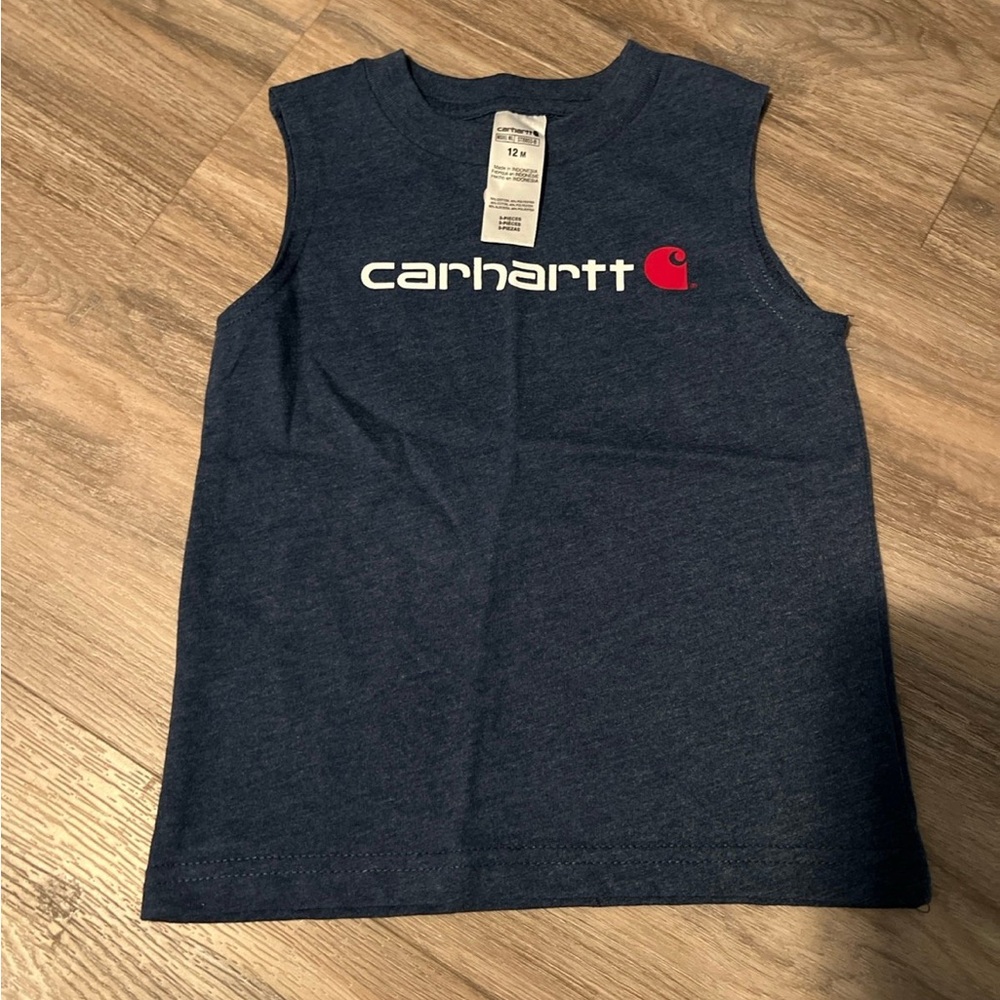 Carhartt Blue Tank Top Sleeveless Cotton Workwear